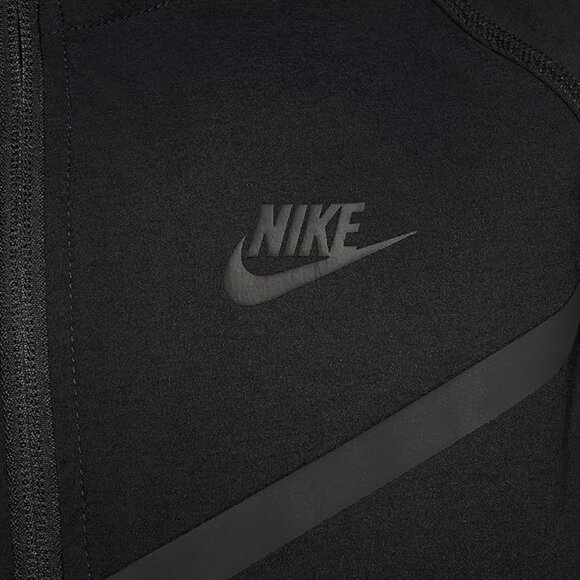 Nike Tech Big Kids Woven Jacket in Black/Black A28 - Picture 4 of 6